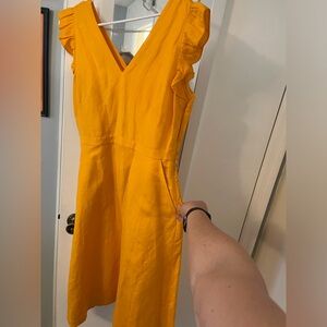 Orange loft key- hole dress
